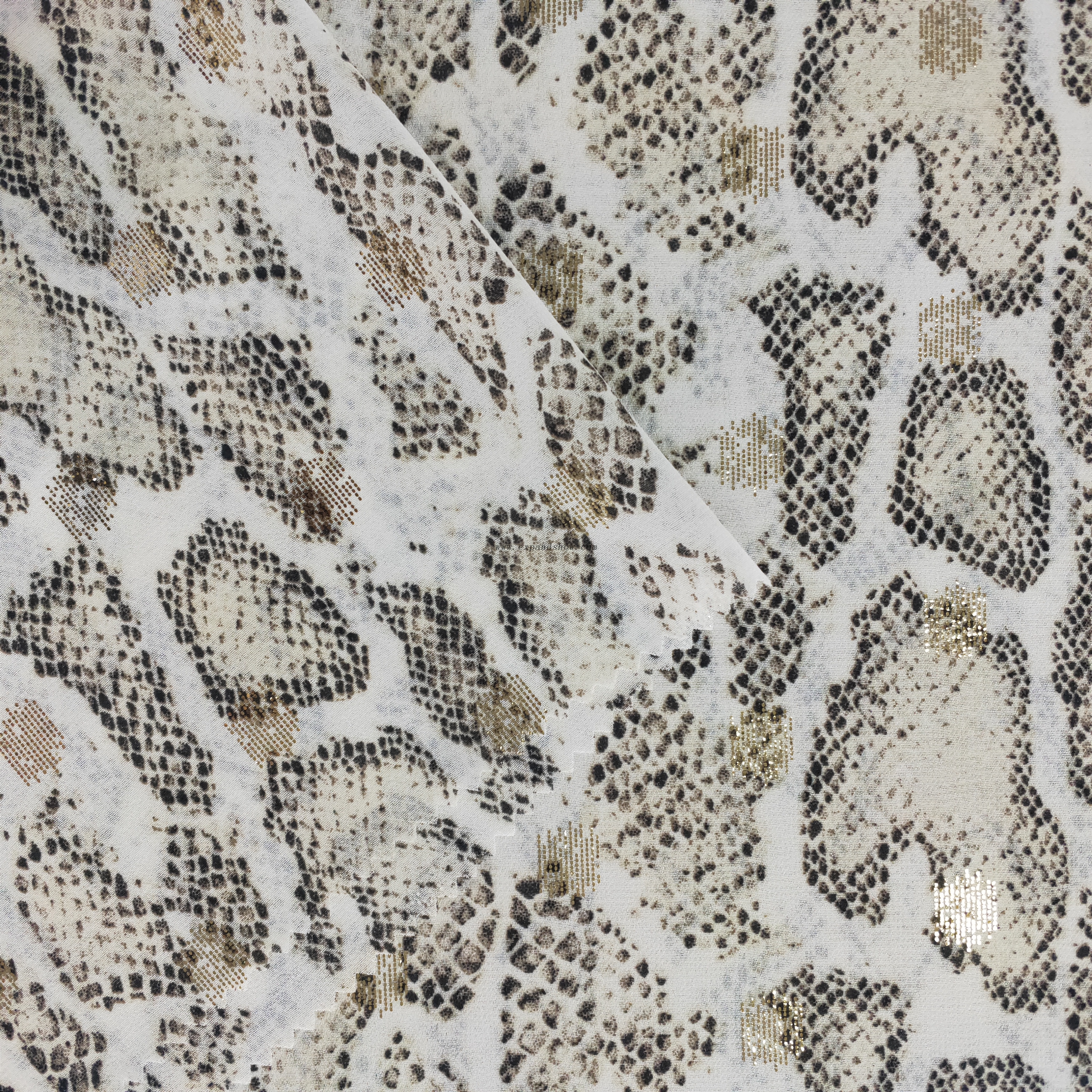 Fancy printed women dresses fabric polyester 75D chiffon foil fabric