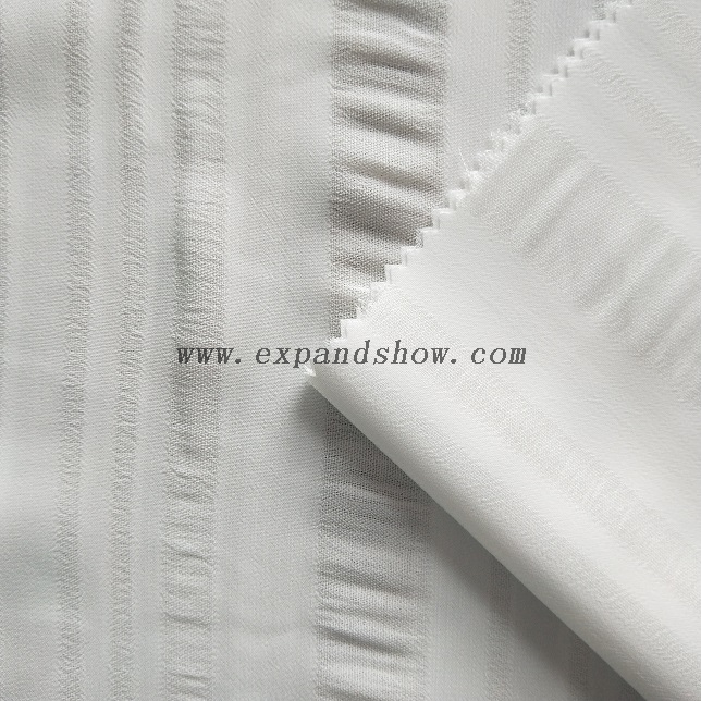 Fancy women dresses fabric polyester high quality CEY chiffon stripe dyed 