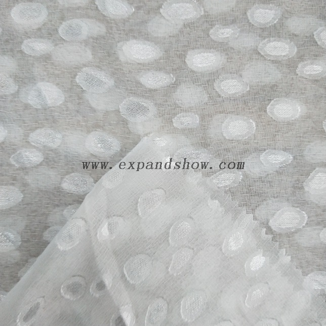 Fancy women dresses fabric polyester chiffon jacquard dyed 