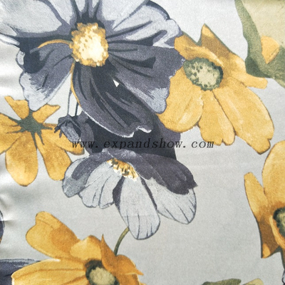 Fancy women dresses fabric polyester tissue crepe printed fabric 