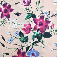 Fancy women dresses fabric polyester high quality soft moss crepe dobby georgette printed 