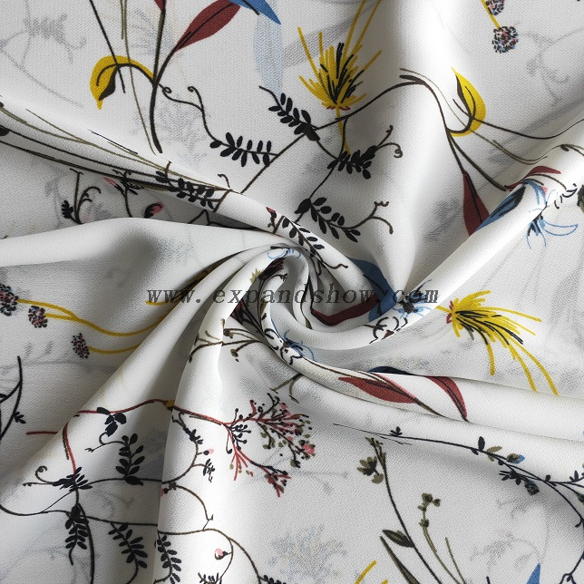 Fancy women dresses fabric polyester calvary twill fabric 