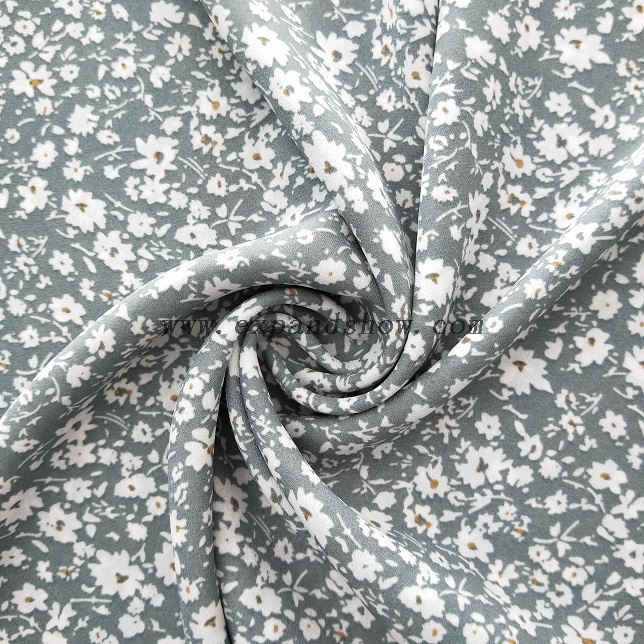 Fancy women dresses fabric polyester high quality soft moss crepe dobby georgette printed