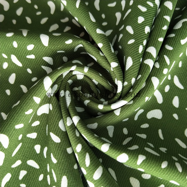 fancy women dresses fabric polyester full way stretch printed 