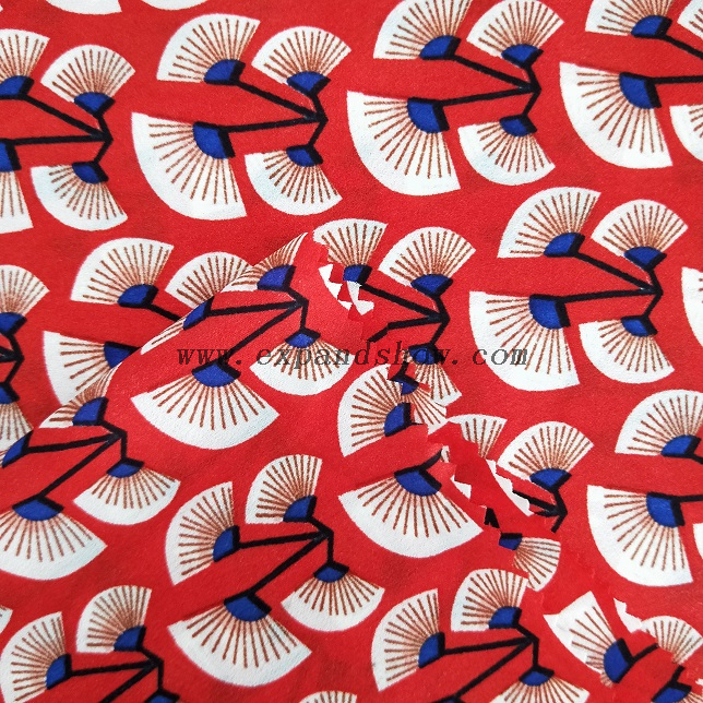Fancy women dresses fabric polyester tissue faille spandex printed 