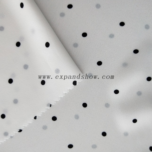 Fancy women dresses fabric polyester high quality soft moss crepe dobby georgette printed