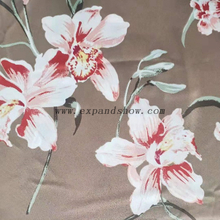 Fancy women dresses fabric polyester high quality soft moss crepe dobby georgette printed 