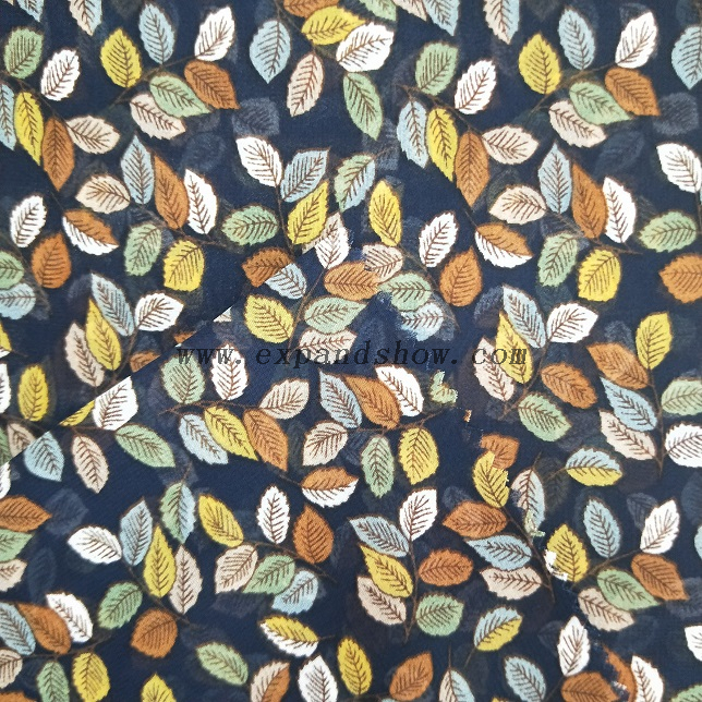 Fancy printed women dresses fabric polyester 75D chiffon fabric 
