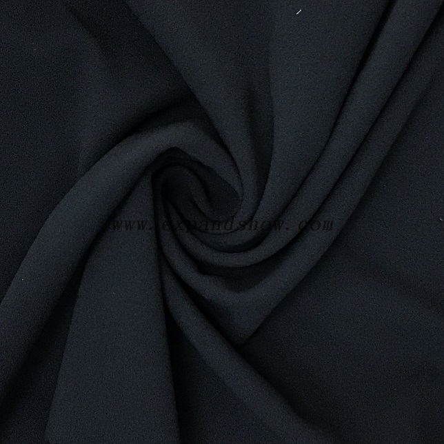 Fancy women dresses fabric polyester scuba crepe dyed fabric 