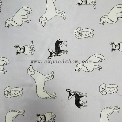 Fancy women dresses fabric polyester high quality satin spandex printed 