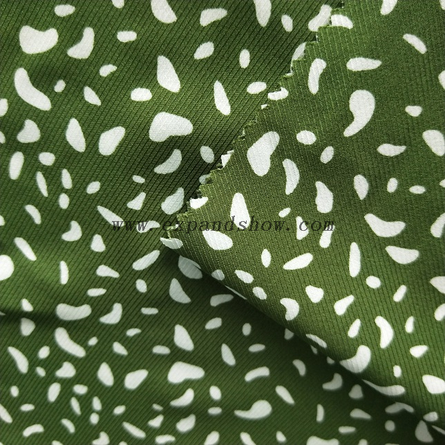 fancy women dresses fabric polyester full way stretch printed 