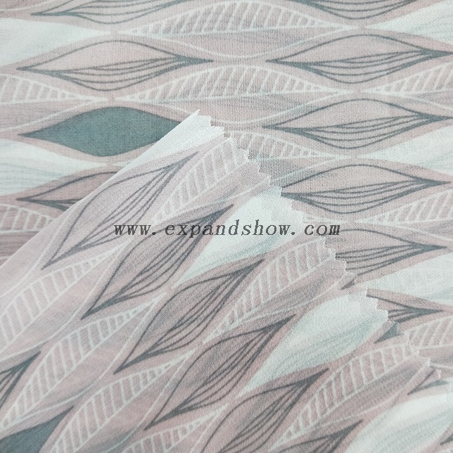 Fancy printed women dresses fabric polyester 75D chiffon fabric 