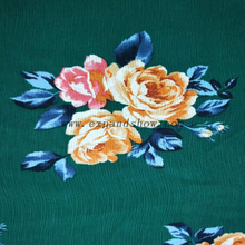 Fancy women dresses fabric polyester bark crinkle printed 