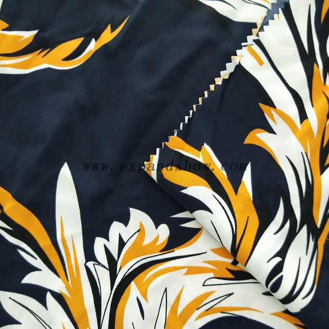 fancy women dresses fabric polyester polka printed 