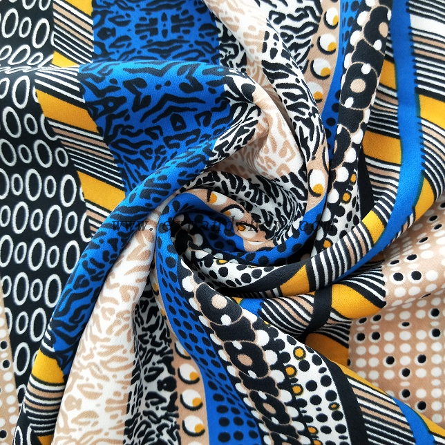 fancy women dresses fabric polyester SPH rhombus printed 