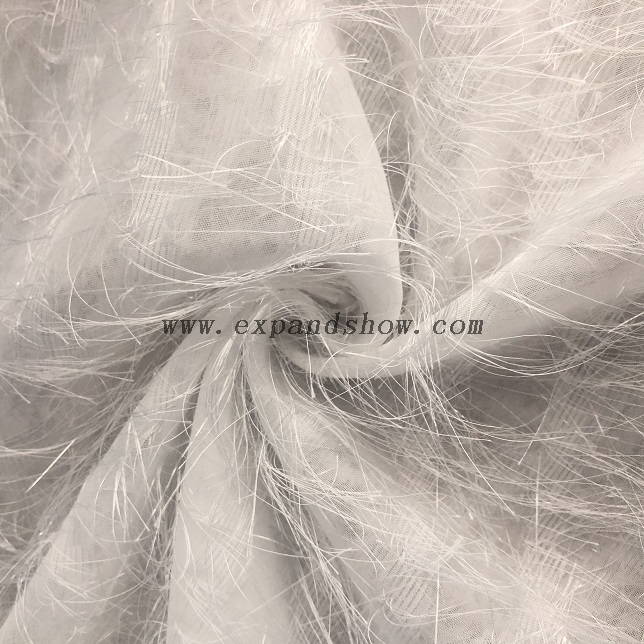 Fancy women dresses fabric polyester chiffon manual jacquard fabric 
